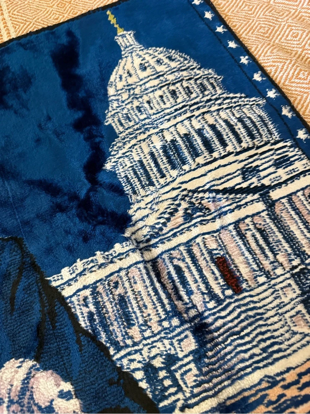 Vintage 1960s John F. Kennedy tapestry wall hanging